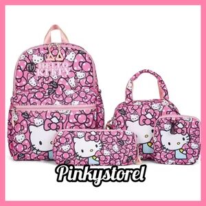 Hello Kitty Pink Kids Backpack Set